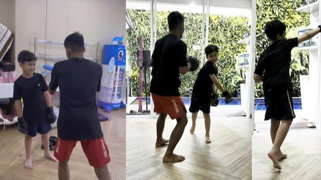 Beberapa Potret Rafathar Saat Belajar Bela Diri Setelah Kejadian Tak Mengenakkan Dengan Teman Sekolah
