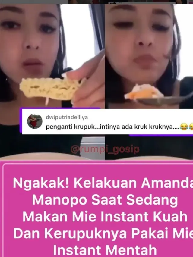 Amanda Manopo Bikin Sekte Baru, Makan Mi Rebus dengan Topping Mi Instan Mentah.