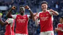 Bertandang ke markas Tottenham Hotspur, The Gunners menang tipis 3-2. (AP Photo/Kin Cheung)