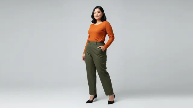 Model Celana Panjang Wanita untuk Paha Besar Potongan Lurus