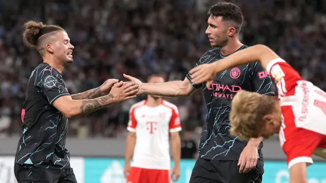 Foto: Aymeric Laporte Jadi Penentu Kemenangan Man City atas Bayern Munchen pada Laga Pramusim 2023 / 2024