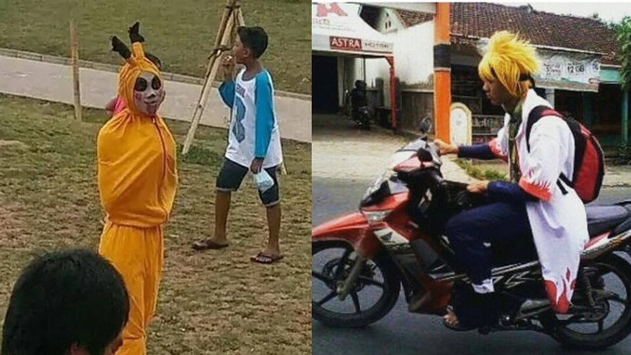 6 Potret Cosplay di Tempat Umum Ini Bikin Tepuk Jidat
