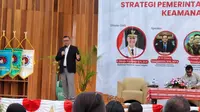 Sekretaris Jenderal PDIP Hasto Kristiyanto dalam Seminar Sehari Kebangsaan yang digelar Universitas Kristen Satya Wacana (UKSW) Salatiga, pada Senin (18/7/2022). (Foto: Dokumentasi PDIP).