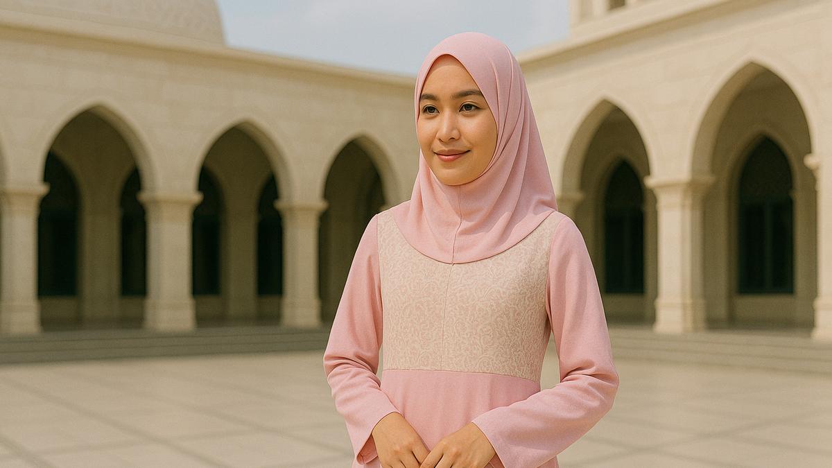 7 Model Gamis Warna Pastel Kombinasi yang Lagi Tren di 2025, Plus Tips Memilihnya