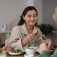 illustrasi cara makan wanita sukses copyrihgt/freepik