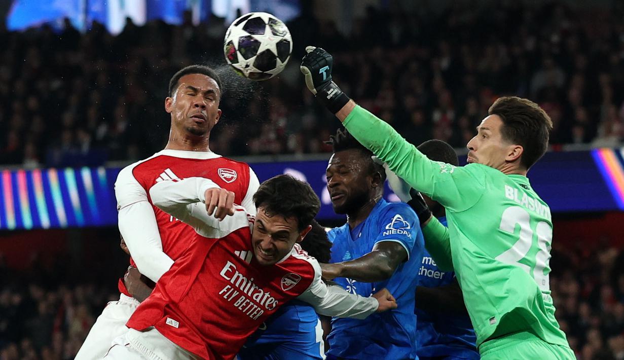 The Gunners yang bermain di hadapan publik Emirates memiliki modal yang cukup berharga melalui agregat imbang 1-1 pada leg pertama. (AP Photo/Ian Walton)