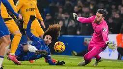 Tiga gol kemenangan Chelsea masing-masing dicetak oleh Tosin Adarabioyo, Marc Cucurella, dan Noni Madueke. Wolves sempat menyamakan kedudukan lewat gol Matt Doherty. (AP Photo/Kin Cheung)