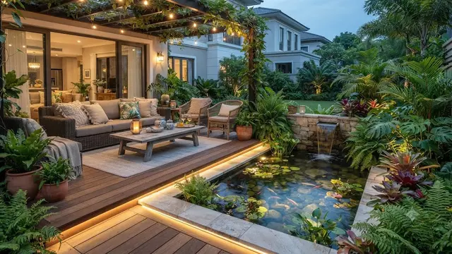 Inspirasi Outdoor Lounge di Belakang Rumah
