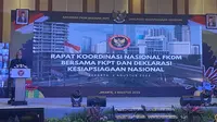 Kepala Badan Nasional Penanggulangan Terorisme (BNPT) Komjen Boy Rafli Amar  saat berpidato dalam acara Deklarasi Kesiapsiagaan Nasional di Hotel Borobudur, Jakarta, Selasa (2/8/2022).(Liputan6.com/Muhammad Radityo Priyasmoro)