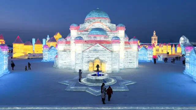 FOTO: Warna-warni Dunia Es dan Salju Harbin di Tengah Pandemi COVID-19