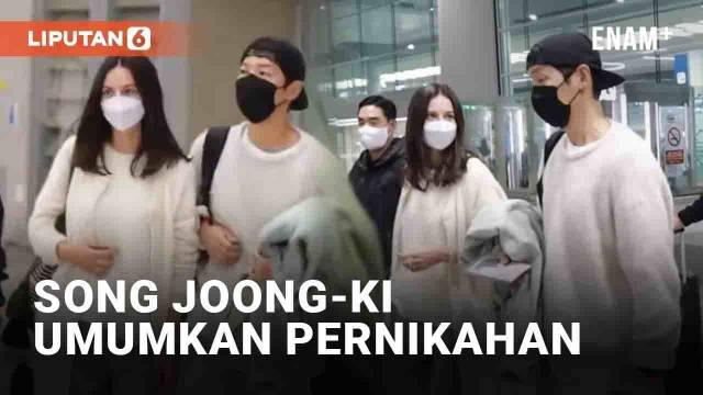 Aktor Korea Selatan, Song Joong-ki membagikan kabar bahagia. Dalam surat yang dibagikan pada penggemar (30/1/2023), ia mengumumkan telah menikah. Istrinya Katy Louise Saunders, mantan aktris asal Inggris.