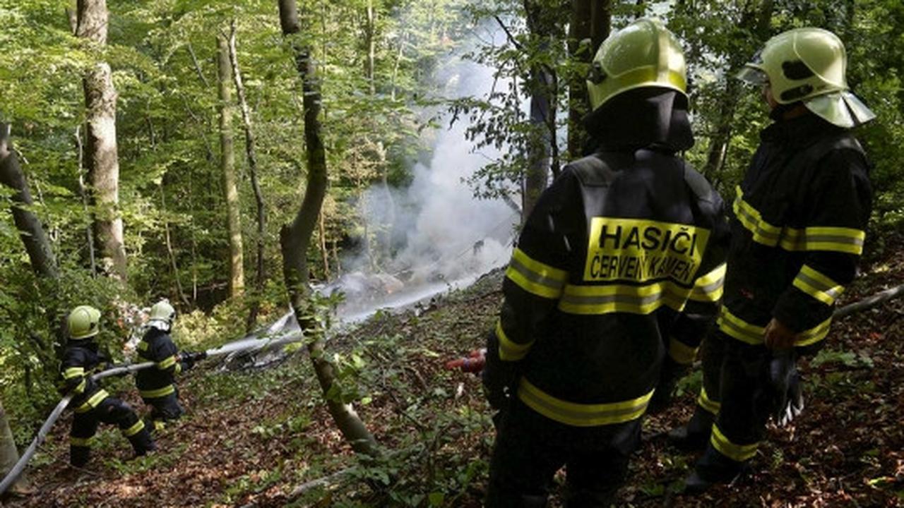 Dua pesawat penerjun payung bertabrakan dan jatuh terbakar di hutan