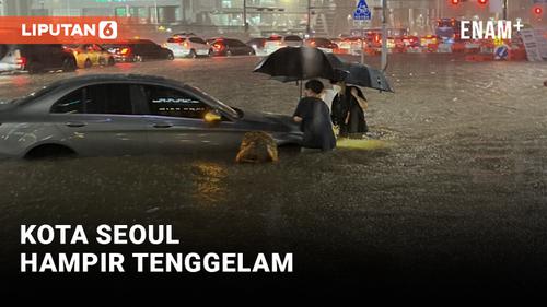 VIDEO: Hujan Lebat, Kota Seoul Hampir Tenggelam akibat Banjir