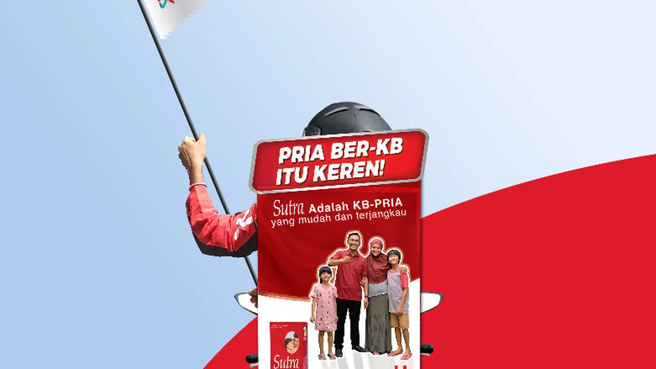 Kondom Sutra Turut Meriahkan Kemerdekaan RI ke-76 dengan Konvoi Ojek Kampanyekan Pentingnya KB untuk Pria.