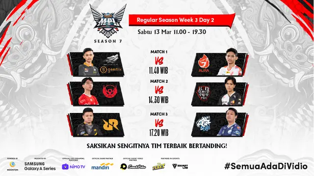 MPL Season 7 Sabtu 13 Maret 2021