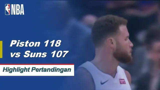 Devin Booker memasang 37 poin untuk Phoenix tetapi itu tidak cukup karena Andre Drummond membukukan 19 poin dan 16 rebound, memimpin Detroit ke kemenangan 118-107.