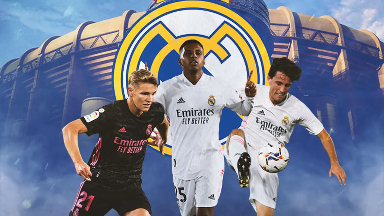 Real Madrid - Martin Odegaard, Rodrygo, Alvaro Odriozola