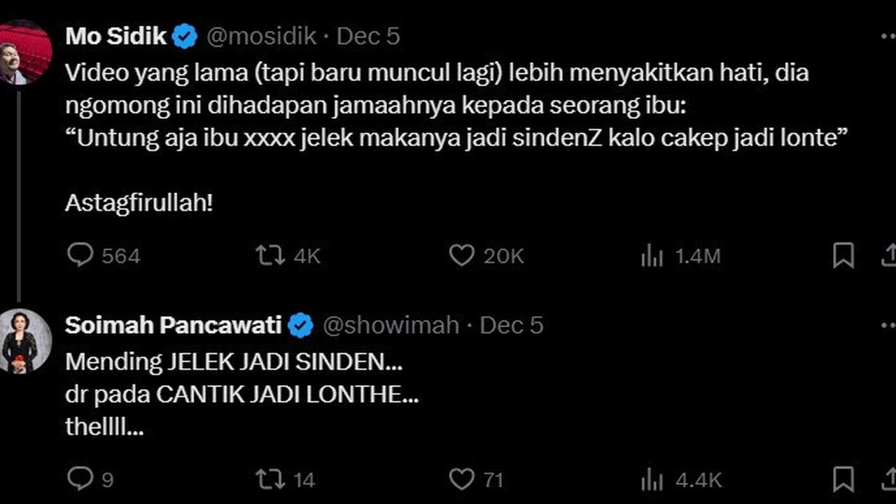 Komentar Soimah Sindir Gus Miftah, Dukung Yati Pesek yang Tersinggung