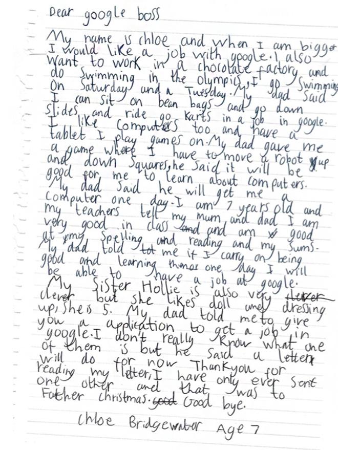 Kirim Surat Lamaran ke Google, Gadis 7 Tahun Ini Direspon ...