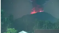 Gunung Ibu di Halmahera Barat, Maluku Utara, Kamis (16/5/2024). (Badan Geologi)