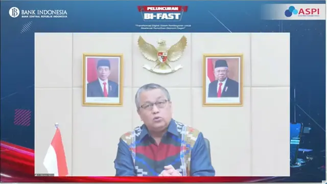 Gubernur BI, Bapak Perry Warjiyo resmi meluncurkan BI-FAST infrastruktur Sistem Pembayaran Ritel Nasional, secara virtual, Selasa (21/12/2021).