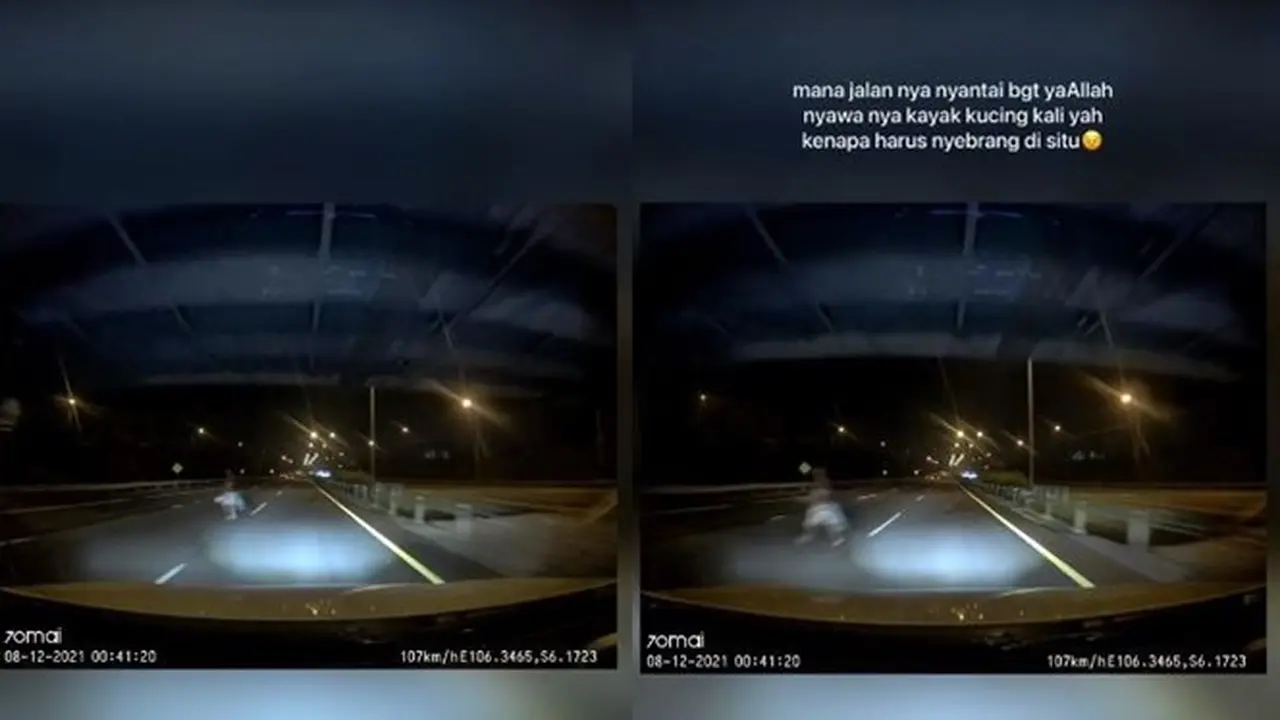 Viral Sosok Layaknya Manusia Nyebrang di Jalan Tol Cikande, Bikin Pengemudi Kaget
