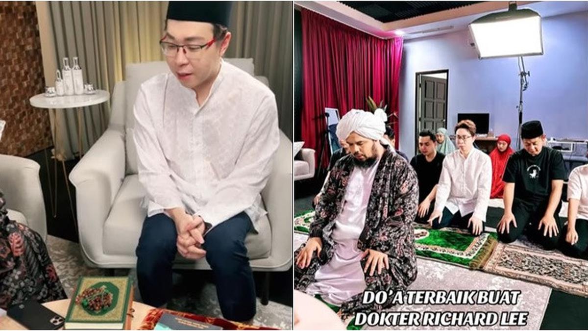6 Potret Detik-detik Richard Lee Mualaf, Disaksikan Ustaz Derry dan Felix Siauw