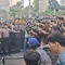 Suasana panas antara pendemo dan polisi di dekat Bundaran HI (Foto: Rifqy/Liputan6.com)