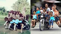 6 Potret Orang Boncengan Motor Lebih dari 3, Ekstrem Banget (sumber: Instagram/drama.sekolah 1cak)