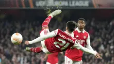 Arsenal berhasil melaju ke babak 16 besar Liga Europa setelah sukses mengalahkan FC Zurich dengan skor tipis 1-0 pada laga pamungkas Grup A di Emirates Stadium, London, Jumat (04/11/2022) dini hari WIB.&nbsp;(AP/Frank Augstein)