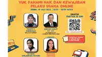 Webinar "Yuk Pahami Hak dan Kewajiban Pelaku Usaha Daring". Dok: Kominfo