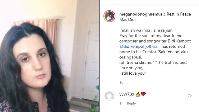 Berduka dengan Kepergian Didi Kempot, Bule Sinden Megan O Donoghue Nyanyikan Lagu Ini