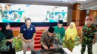 Menteri Koordinator Bidang Pembangunan Manusia dan Kebudayaan (Menko PMK) Muhadjir Effendy saat membuka Rapat Kerja Wilayah Majelis Ekonomi, Bisnis, dan Pariwisata (MEBP) PWM Jawa Tengah dan Muhammadiyah Jateng Expo 2023. (Istimewa)