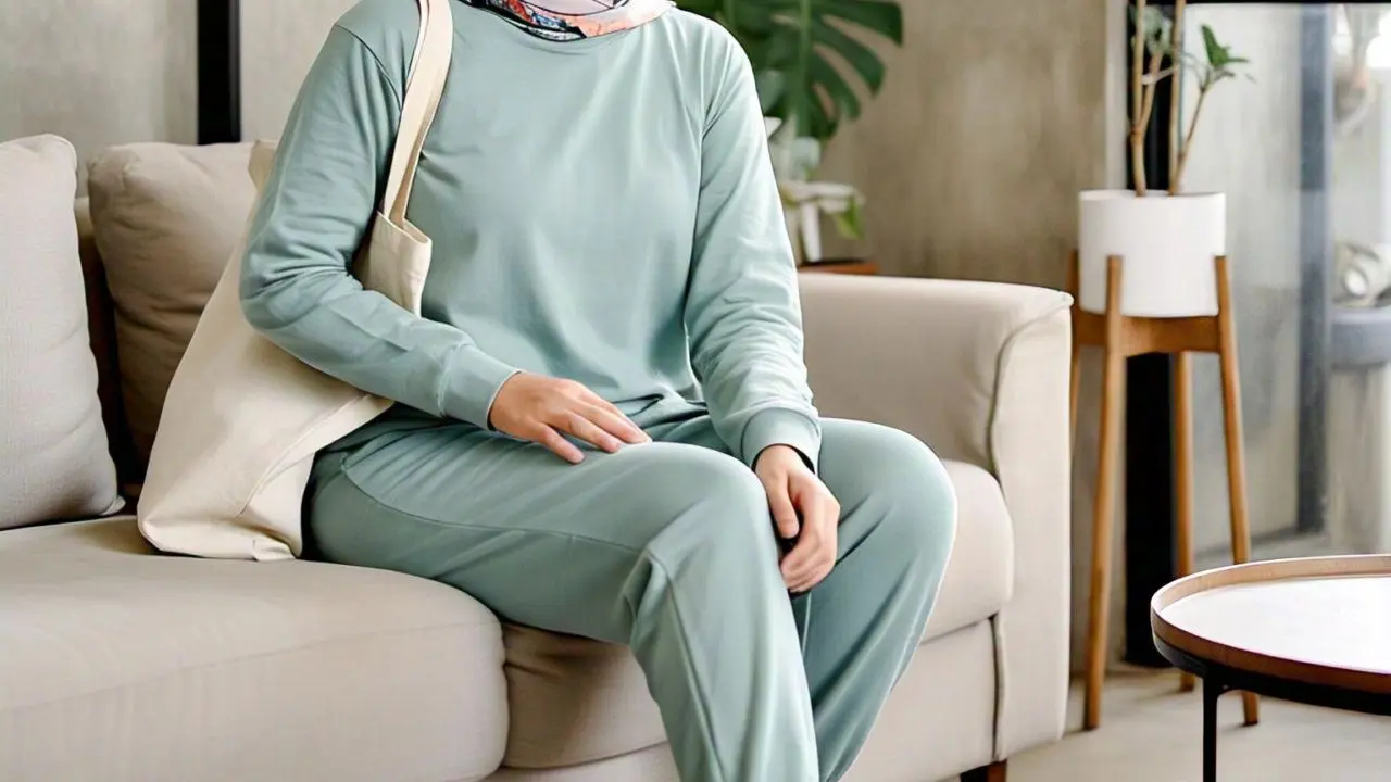 Outfit Simple Hijab Celana