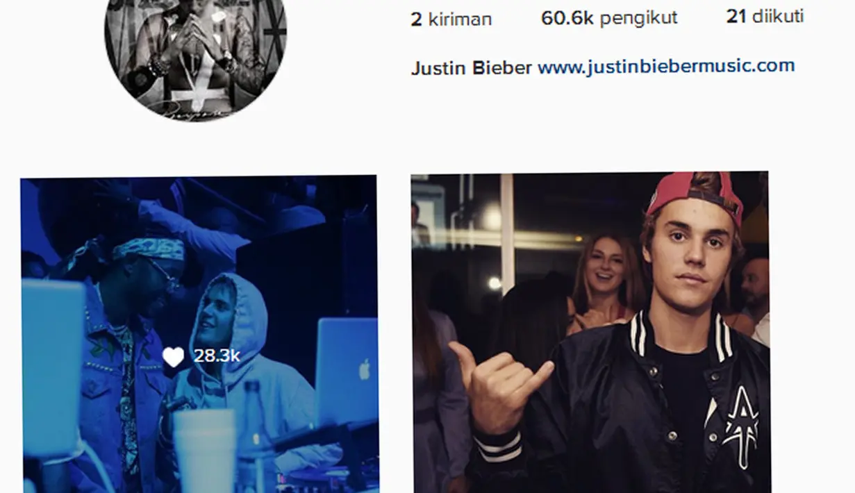 Pelatun lagu ‘Baby’ ini pertama kalinya mengunggah foto di akun barunya pada 2 Januari lalu, dan kemudian mengundang 32,399 penyuka. (Instagram/therealjustinbiebermusic)