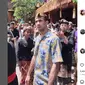 Reza Rahadian Tonton Upacara Pelebon di Bali, Reaksi Warga Lokal Jadi Sorotan.&nbsp; foto: Instagram @denpasar.viral