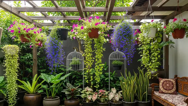 Kebun Mini dengan Pot Gantung