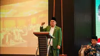 Ketua Umum PBNW, TG Zainuddin Atsani saat memberikan sambutan pada Rakow PBNW di Mataram, Kamis (15/02/2024)