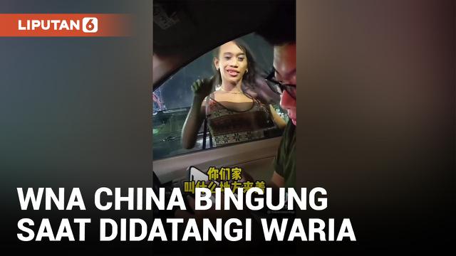 WNA Asal China Bingung Kaca Mobilnya Digetok Waria