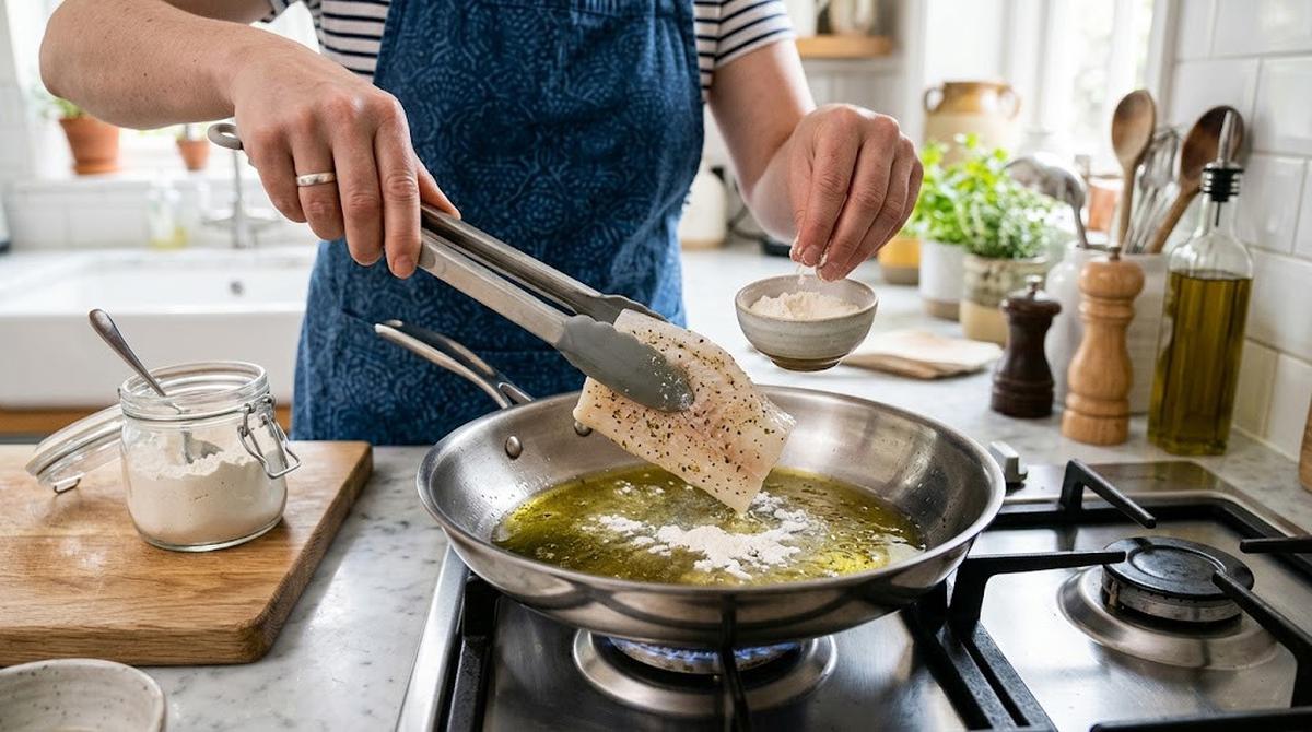 Cara Menggoreng Ikan agar Minyak Tidak Banyak Meletup di Dapur/AI Generated