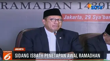 "Malam hari ini adalah tanggal 30 Syaban. Dengan demikian 1 Ramadan 2018 jatuh pada Kamis 17 Mei 2018," terang Menag Lukman Hakim Saifuddin.