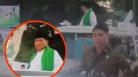 Momen Prabowo dari Atas Mobil Bagikan Kaos Saat Tinggalkan Muktamar