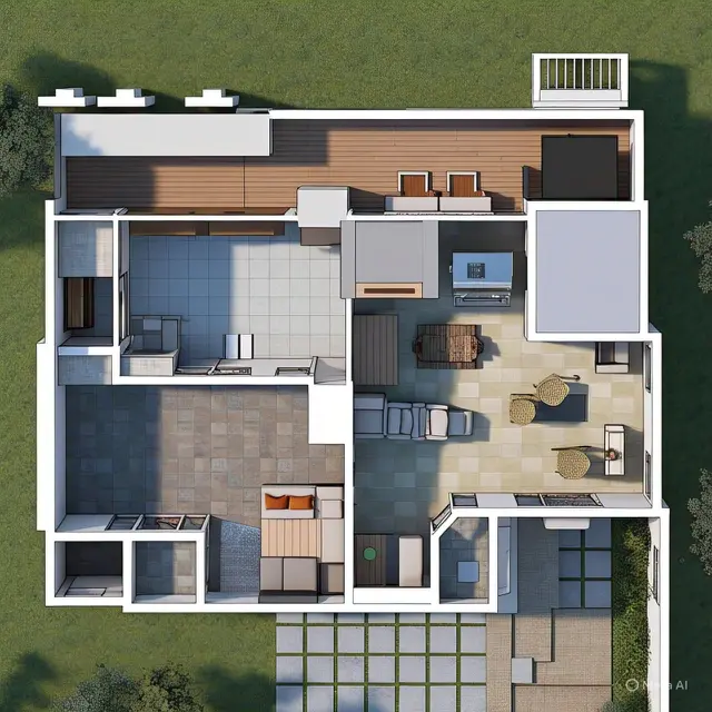 Rumah Minimalis 2 Kamar dengan Dapur Semi Outdoor