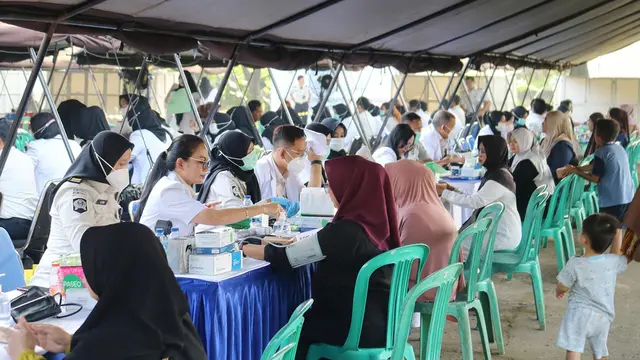 Lembaga Pemasyarakatan Kelas IIA Cibinong menjadi tuan rumah kegiatan pemeriksaan kesehatan gratis dan bantuan sosial dalam rangka Hari Bakti Pemasyarakatan ke-62. (Istimewa)