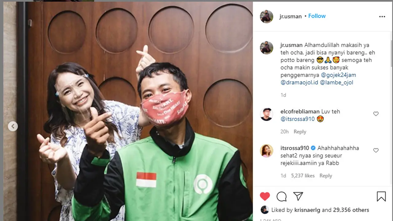 Rossa, Driver Ojol, Pengemudi Ojol, Ojek Online, Kisah Viral