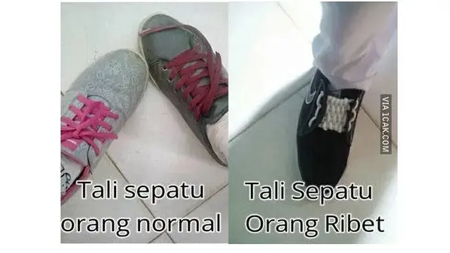 6 Potret Tali Sepatu yang Absurd Ini Bikin Tepuk Jidat, Nyeleneh