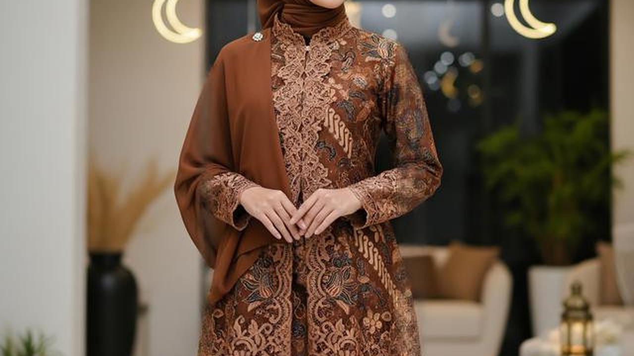 7 Tren Model Gamis Batik Brokat Rich Rown Terbaru untuk Ramadan 2026