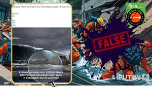 Penelusuran  klaim BMKG keluarkan peringatan potensi tsunami dan gempa megathrust di Lampung