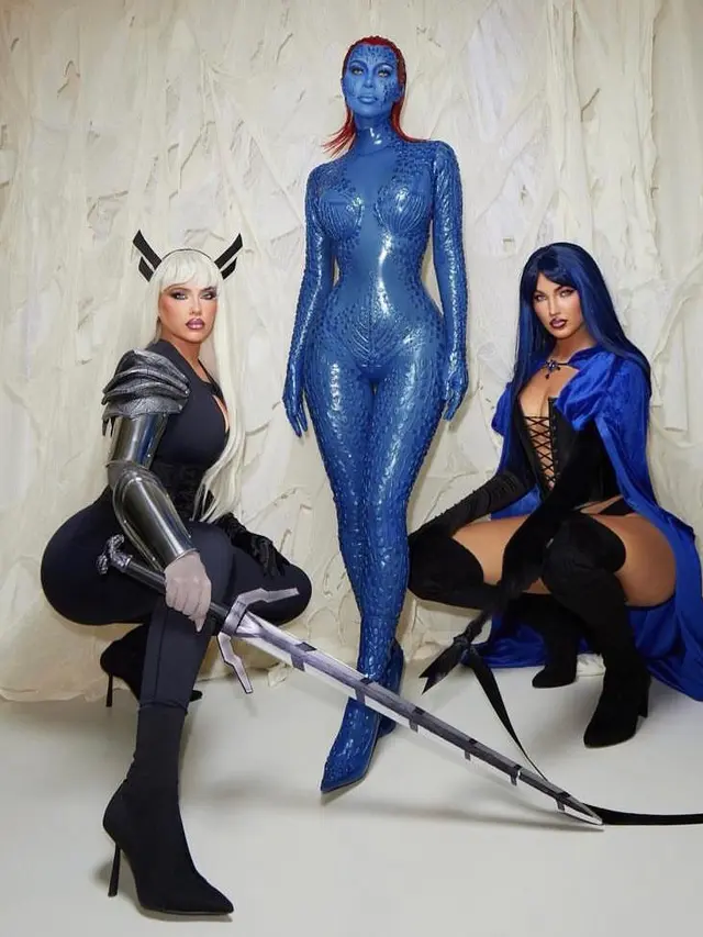 Adu Gaya Anya Geraldine dan Kim Kardashian Sama-sama Jadi Mystique di Momen Halloween