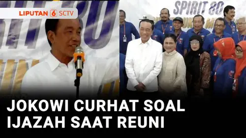 VIDEO: Curhat di Reuni UGM, Jokowi Heran Ada yang Mempersoalkan Ijazah dan Skripsinya